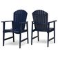 Hearth and Haven Outdoor Adirondack Dining Chair in Blue Navy (Set of 2), , large