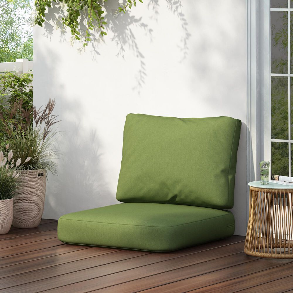 Hearth and Haven Noah2-Piece Outdoor Club Chair Cushion Set in Green, , large