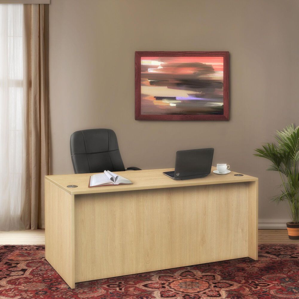 Regency Global Sourcing Legacy 66" Office Desk with Double Full Pedestal in Noble Oak, , large