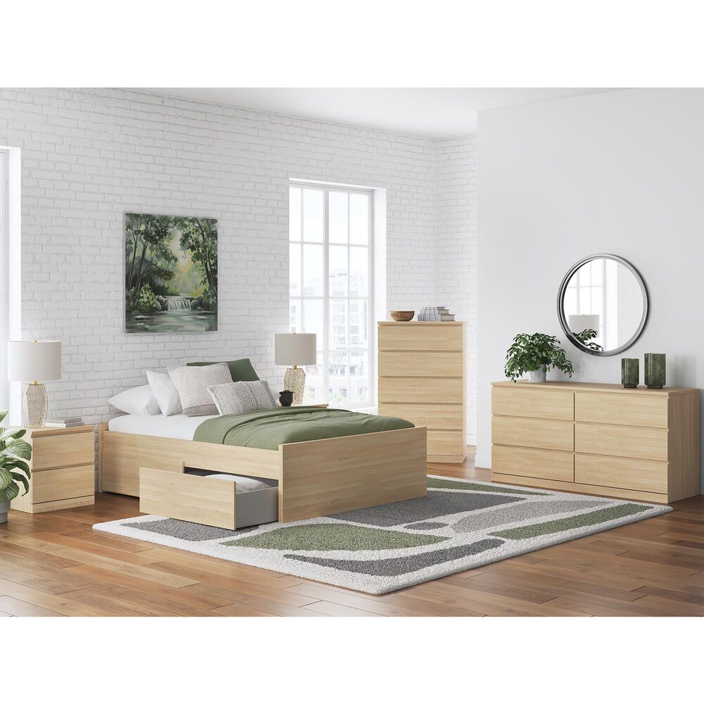 Ashley Onita Full Platform Bed with 2 Side Storage in Natural, , large