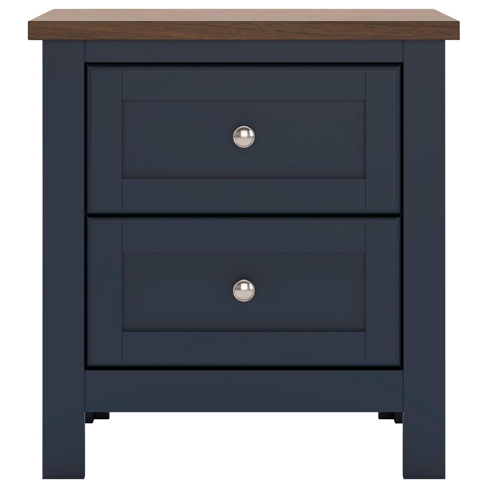 Ashley Landocken 5-Piece Full Bedroom Set in Brown and Blue, , large