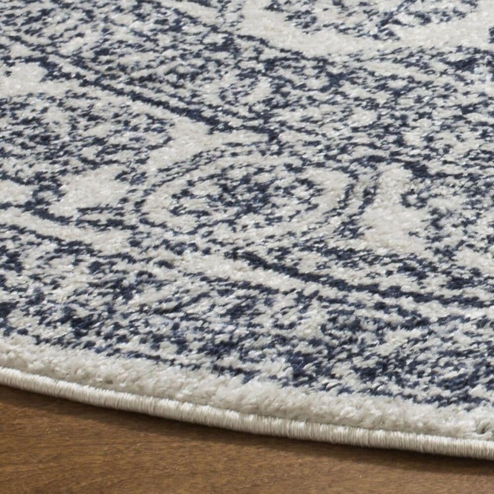 Safavieh Adirondack ADR108R 6&#39; Round Ivory and Navy Area Rug, , large