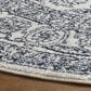 Safavieh Adirondack ADR108R 6" Round Ivory and Navy Area Rug, , large