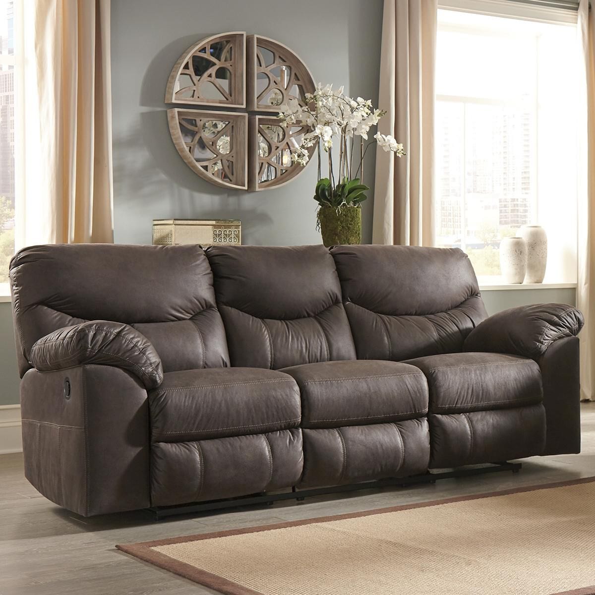 Boxberg teak best sale reclining sofa