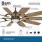 Minka-Aire Barn 65" Ceiling Fan with LED Light in Heirloom Bronze, , large