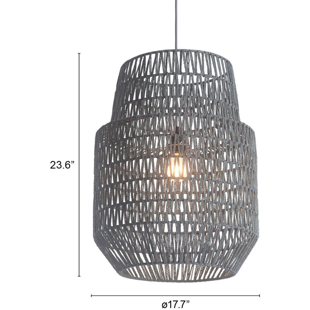 Zuo Modern Daydream 50209 Ceiling Lamp in Gray, , large