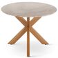 Home Trends & Design Malibu and Peabody 7-Piece Oval Dining Set in Antique Gold and Sawar White, , large
