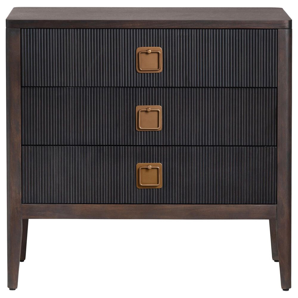 Crestview Collection Worthington 3-Drawer Chest in Dark Brown and Black, , large