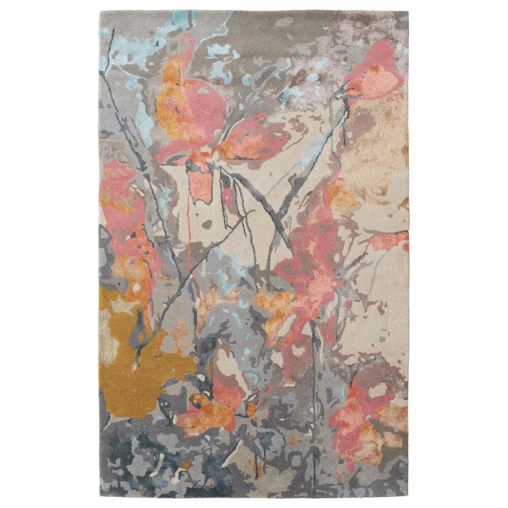 Feizy Dafney 3"6" x 5"6" Blue and Pink Area Rug, , large
