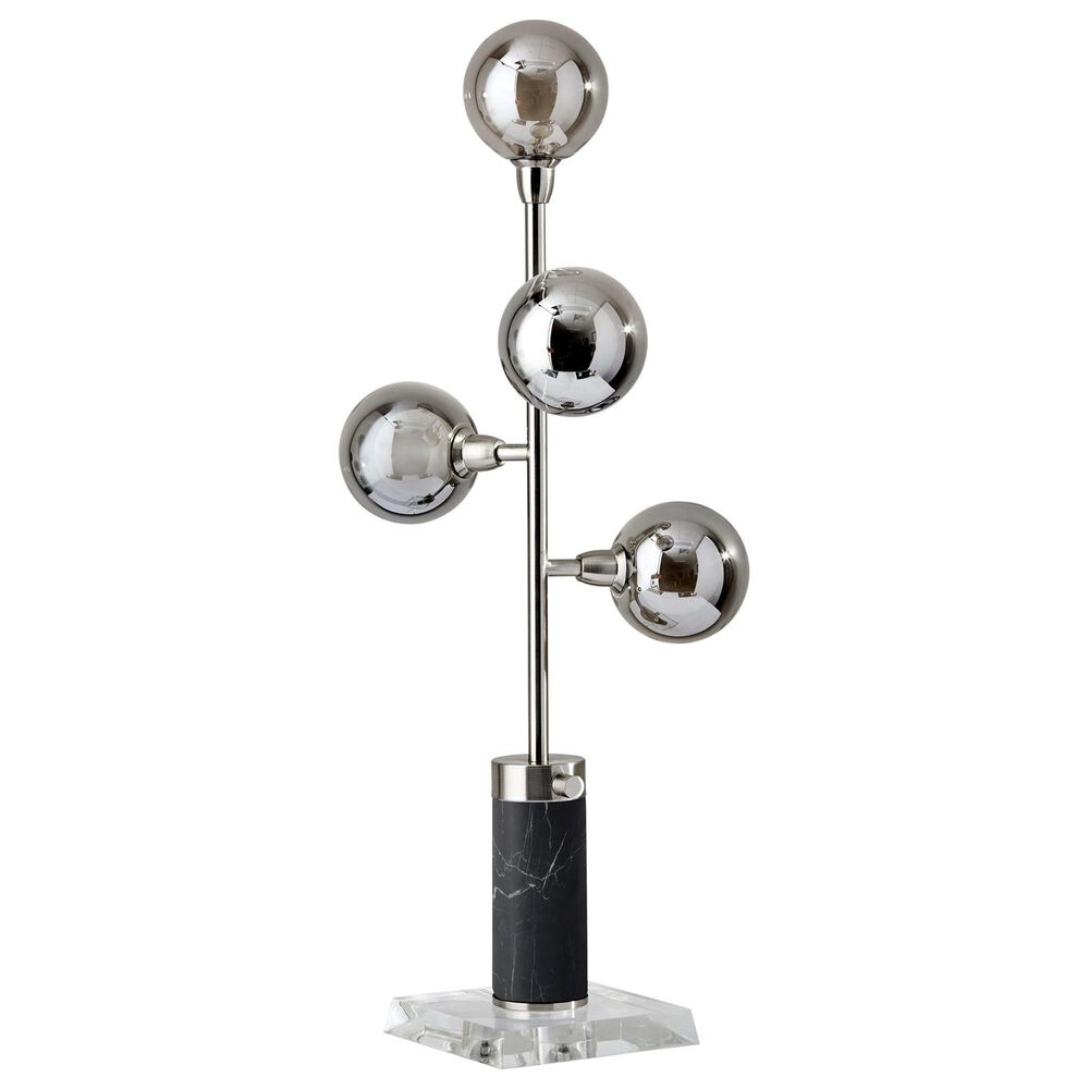 Adesso Calder Led Table Lamp in Black and Brushed Steel, , large