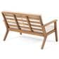 Hearth and Haven Temecula 4-Piece Outdoor Chat Set with Natural Rectangular Coffee Table in Cream, , large