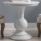 Linon Home Decor Adeline Round Accent End Table in White, , large