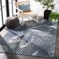 Safavieh Cabana CBN447K 4" x 6" Aqua and Navy Indoor/Outdoor Area Performance Rug, , large