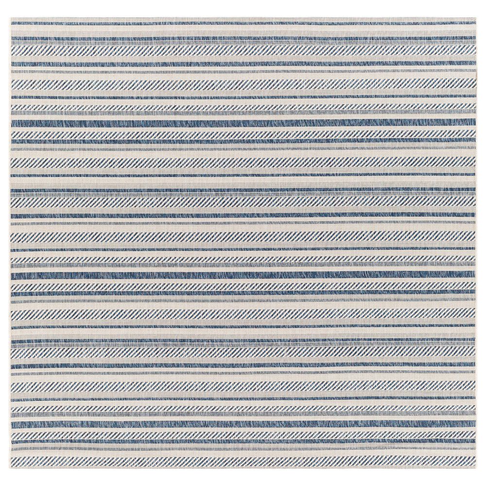 Surya Eagean EAG-2337 Navy, Light Blue, Blue and White 6&#39;7&quot; Square Indoor/Outdoor Area Rug, , large
