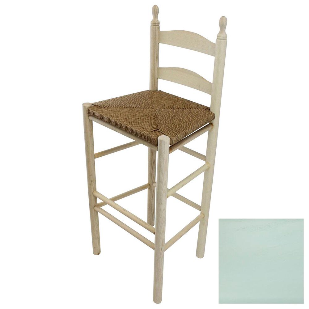 Lakeside Calabash Ladderback Barstool in Coastal Blue, , large