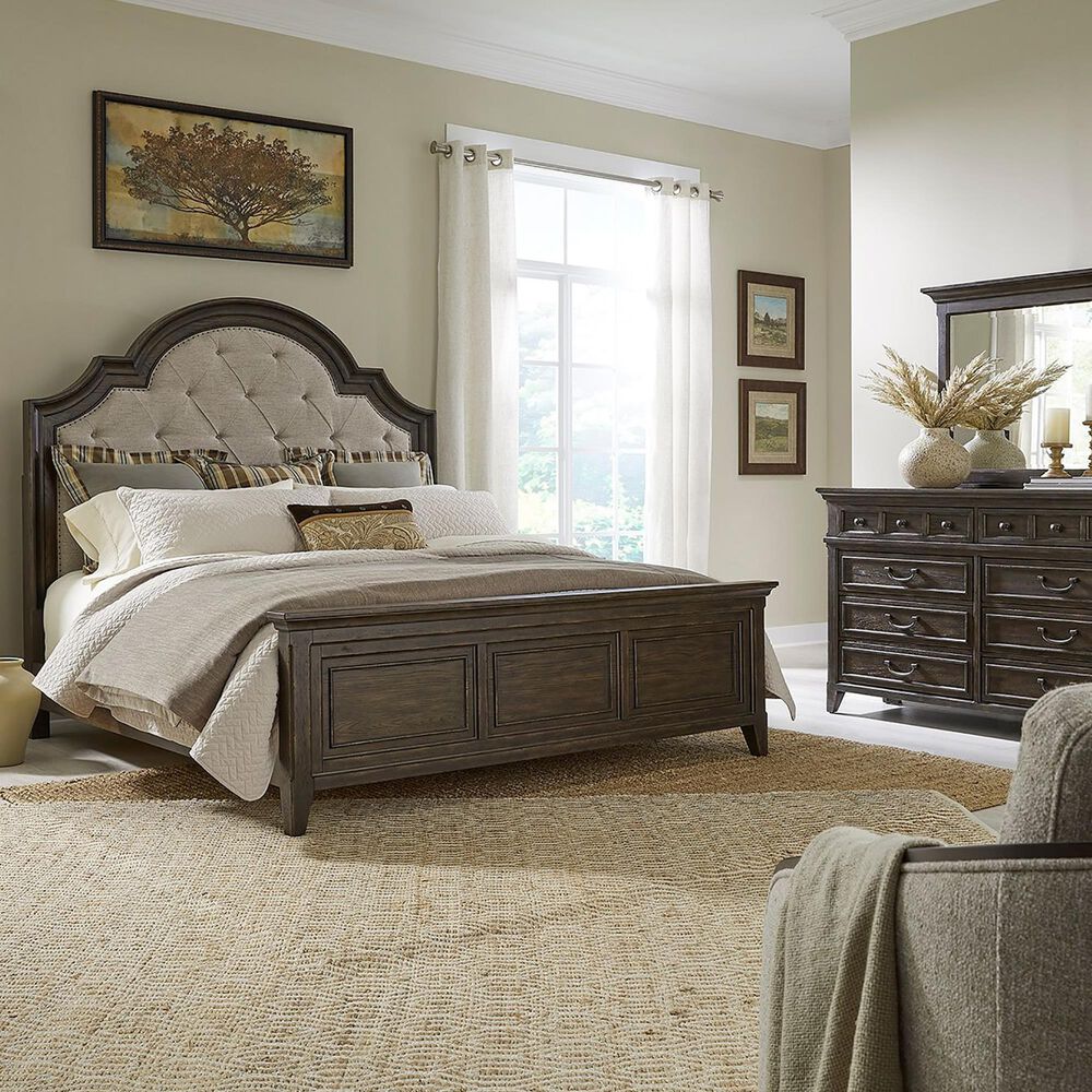 Belle Furnishings Paradise Valley 3-Piece Queen Bedroom Set in Saddle Brown, , large