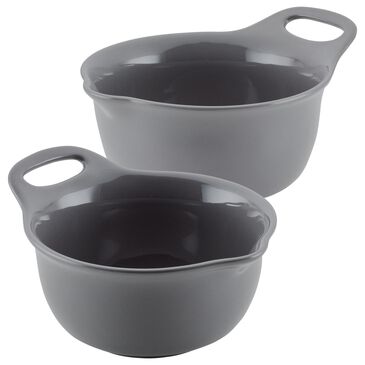 Meyer Corporation 2-Piece Ceramic Mixing Bowl Set in Gray, , large
