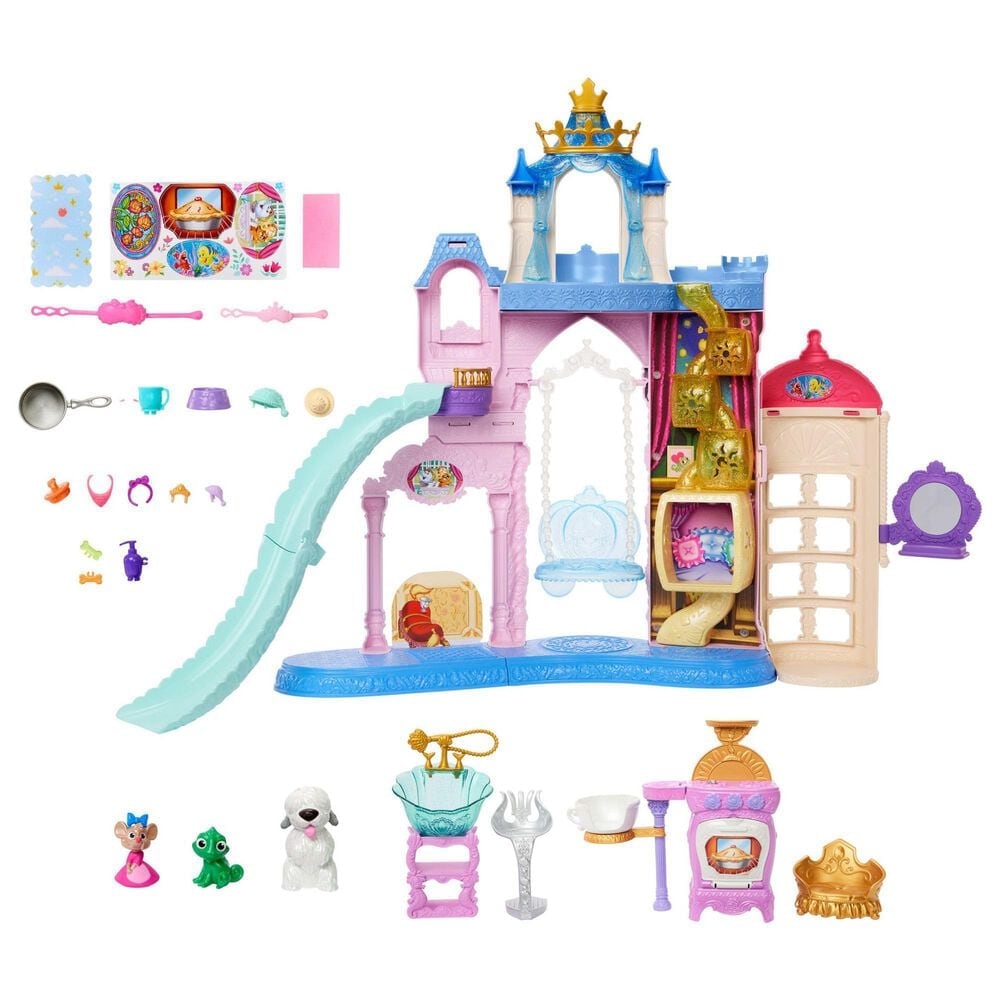 Disney Princess Pet Palace Playset with 7 Play Areas, 3 Pets and Accessories in Multicolor, , large