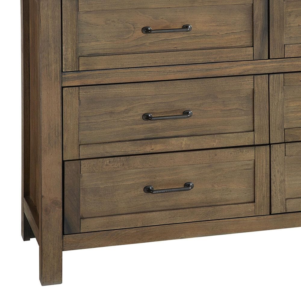 Eastern Shore Westfield 3 Piece Full Platform Panel Bedroom Set with Dresser and Nightstand in Harvest Brown, , large