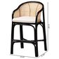 Baxton Studio Miranda Counter Stool in Black and Natural Brown, , large