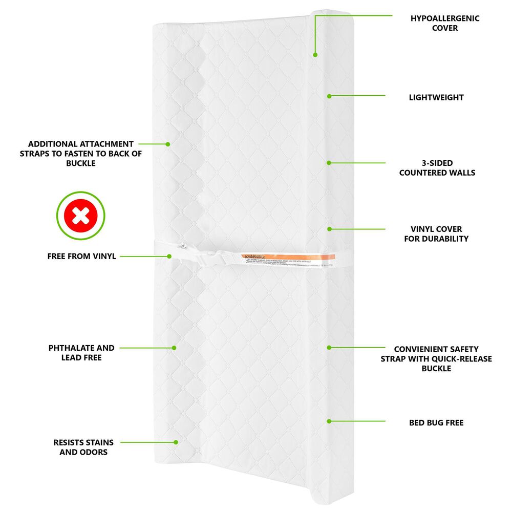 Evolur Contour Changing Pad in White, , large