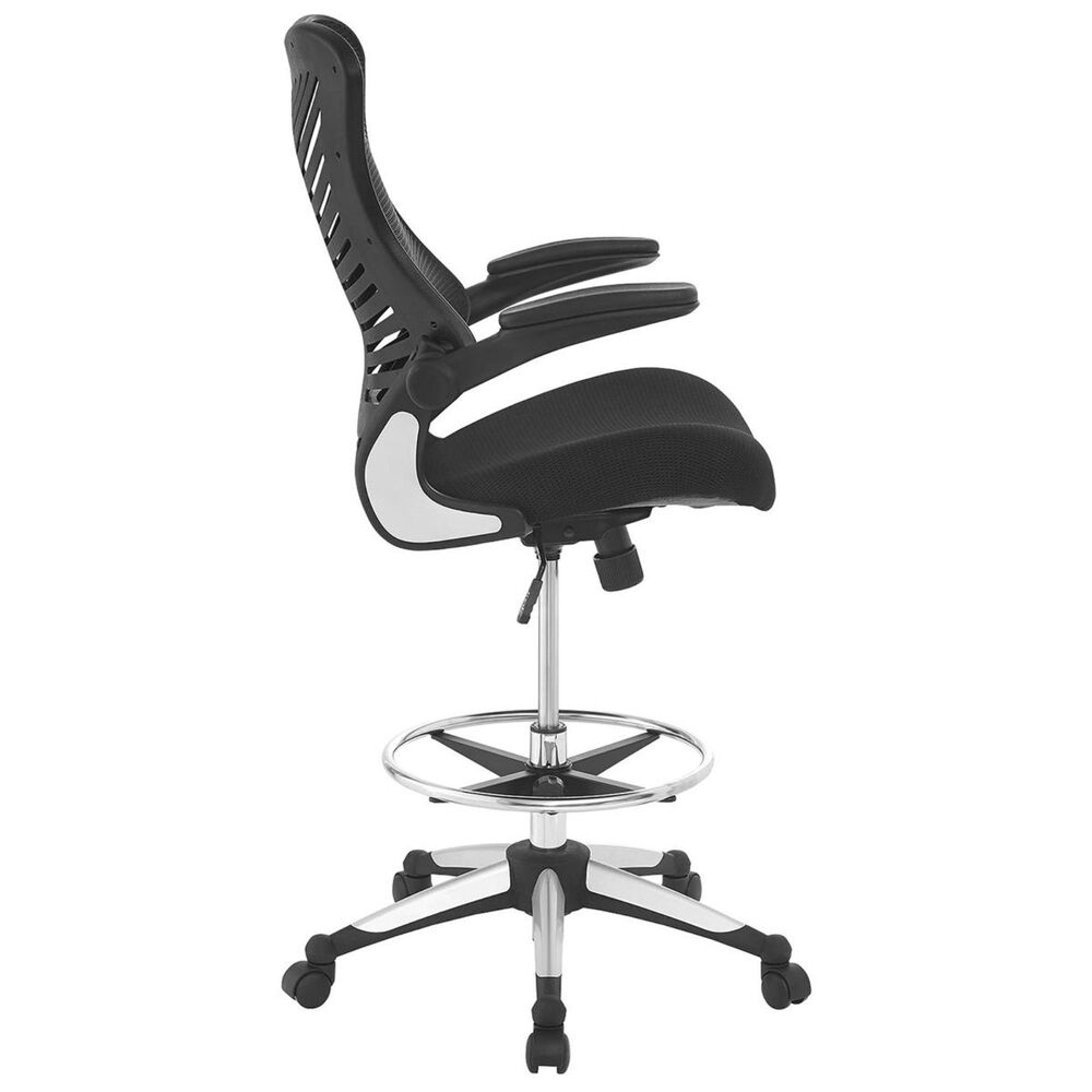 Modway Charge Drafting Stool in Black, , large