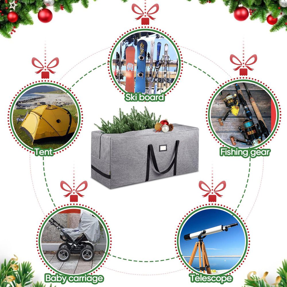 HOMLUX 7.5' Christmas Tree Storage Bag in Grey, , large