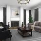 Maple and Jade 52" x 31" Fireplace Screen in Black, , large
