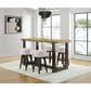 Emerald Home Furnishings Sutton Place Bar Height Dining Table in Caramel and Cocoa - Table Only, , large
