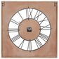 Maple and Jade 29" Wall Clock in Distressed White and Brown, , large
