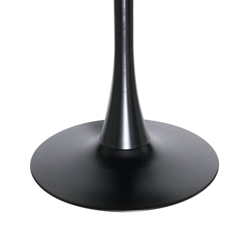 Leisuremod Bristol 24&quot; Round Dining Table with MDF Top in Black and White - Table Only, , large