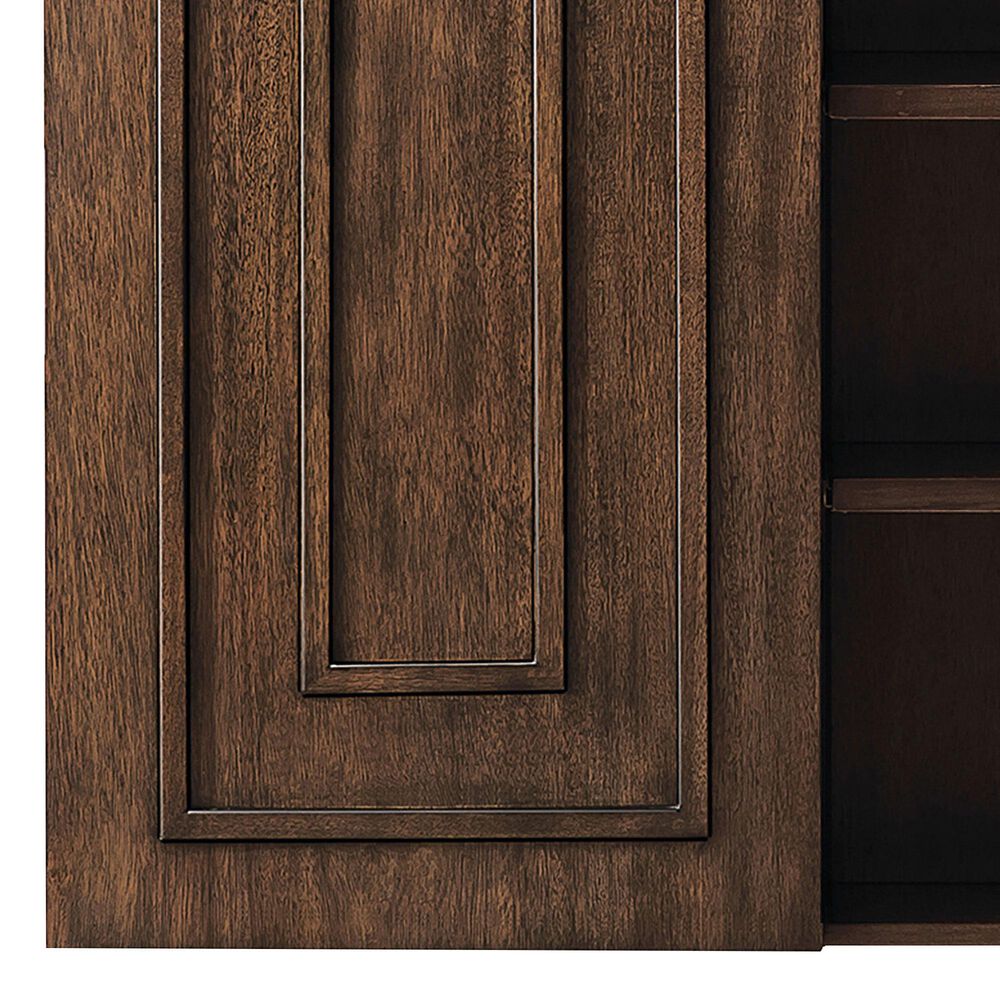 James Martin Vanities Alicante 39.5&quot; Single Bathroom Vanity in Mid Century Acacia with 5 cm White Glossy Resin Top and Rectangular Sink, , large