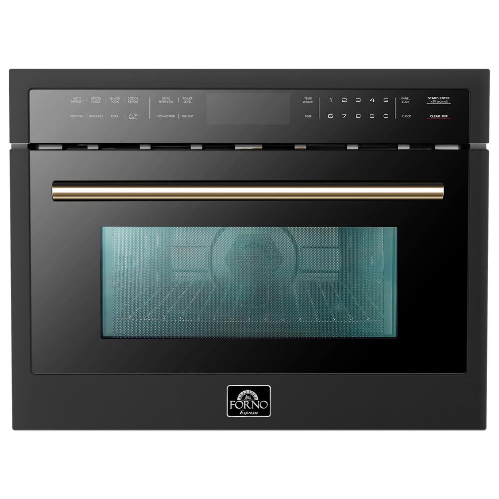 Forno Oliena 24" Built-In Microwave Convection Oven in Black, , large