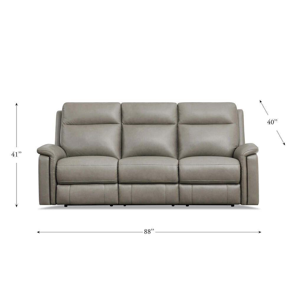 Amax Leather Cozy Power Reclining Sofa in Concrete, , large