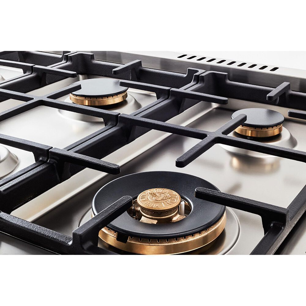 Bertazzoni 48" Dual Fuel Range with 6 Brass Burners and Griddle in