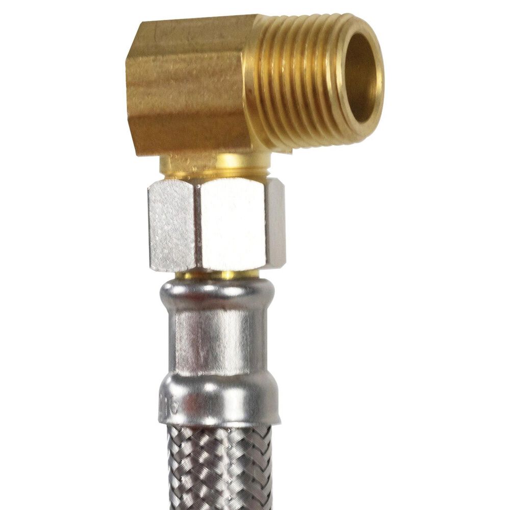 Petra Industries Inc Braided Stainless Steel Dishwasher Connector with Elbow, 8ft, , large