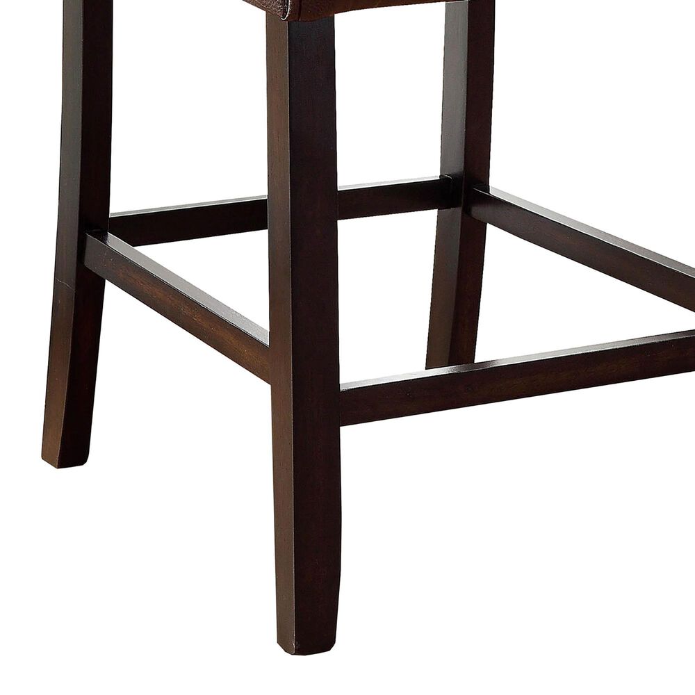 Furniture of America Armstead Counter Height Chair in Dark Walnut &#40;Set of 2&#41;, , large
