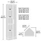 Sauder Homeplus 5-Shelf Corner Storage Cabinet in Soft White, , large