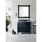James Martin Vanities Brittany 36" Single Bathroom Vanity in Black Onyx with 3 cm Carrara White Marble Top and Rectangle Sink, , large