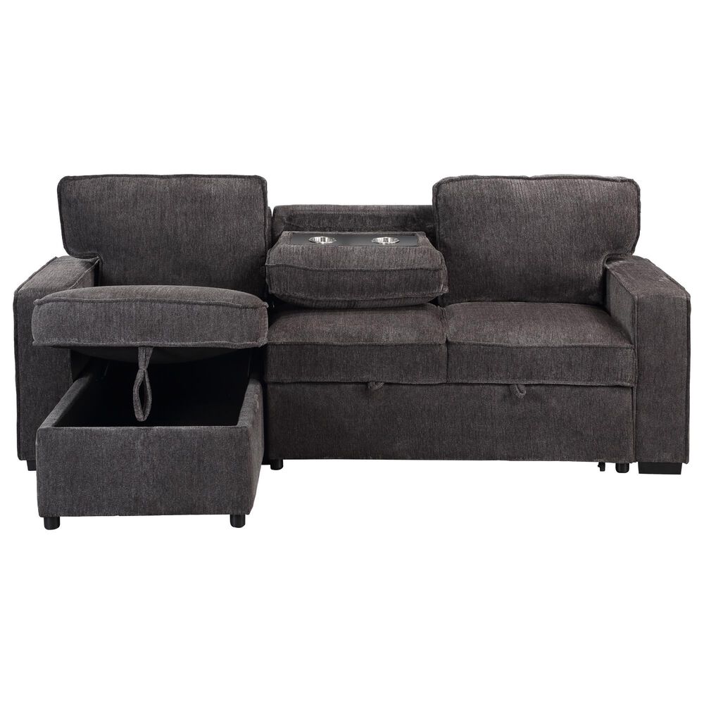 Global Furniture USA Pull-Out Sofa W/Reversible Chaise, , large
