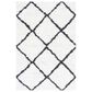 Safavieh August Shag 9" x 12" Ivory and Black Area Rug, , large