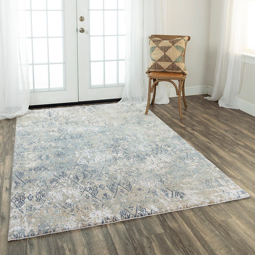 RIZZY Elite 10&#39; x 13&#39; Ivory, Beige and Grey Area Rug, , large