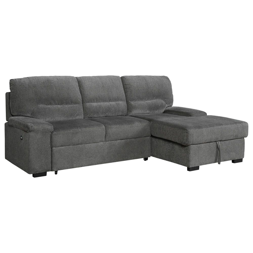 Signature Design by Ashley Yantis 2-Piece Stationary Right Facing Sleeper Sectional with Storage in Gray, , large