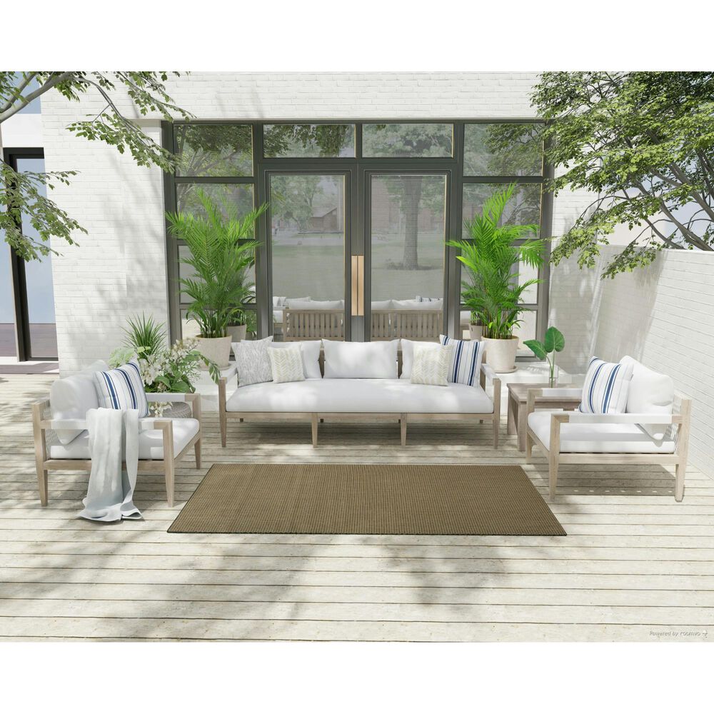 Nourison Courtyard Green 4&#39; x 6&#39; Indoor/Outdoor Area Rug, , large