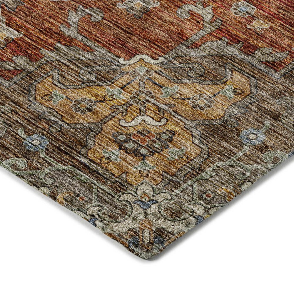 Dalyn Rug Company Silk Road Paprika, Ivory, Beige, Gold, Brown, Gray and Teal 2&#39;3&quot; x 7&#39;6&quot; Runner, , large
