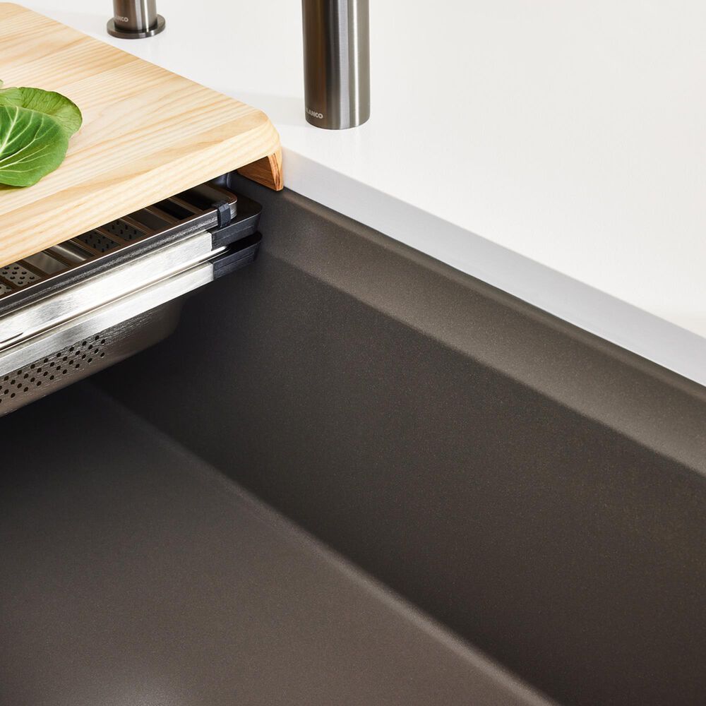 Blanco Inteos 33" Single Bowl Kitchen Sink in Volcano Gray, , large