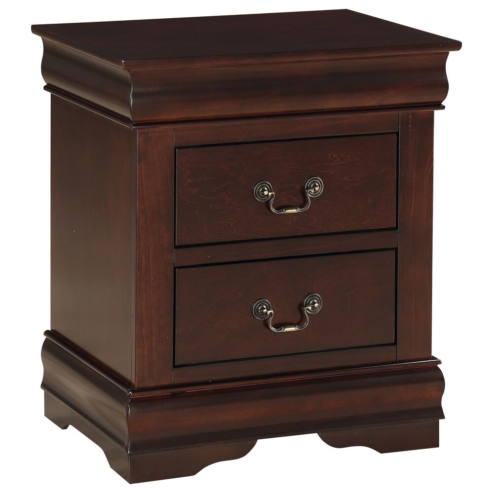 Crown Mark Louis Philip 4-Piece Twin Bedroom Set in Cherry, , large