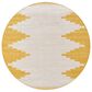 Surya Eagean EAG-2437 Mustard and Ivory 5"3" Round Indoor/Outdoor Area Rug, , large