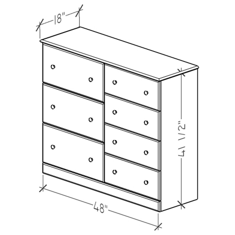 Lemoore Essentials 7 Drawer Dresser Only in Frosted Pine, , large