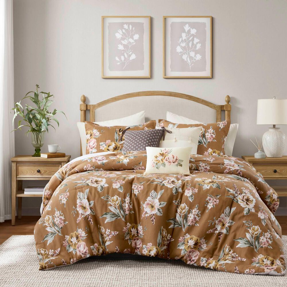 Hampton Park Salara 7-Piece King Comforter Set in Terracotta, , large